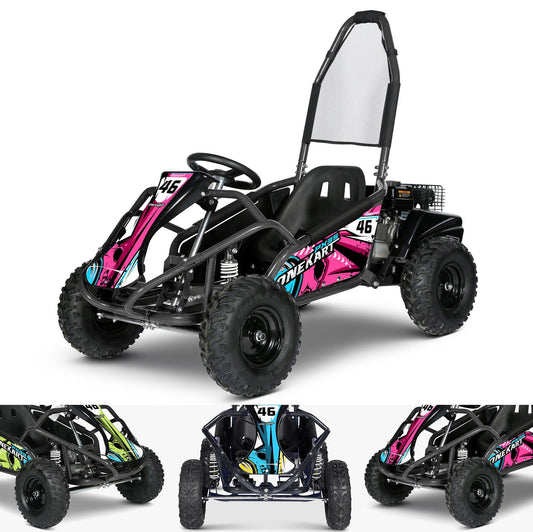 Kids 98cc Petrol Go Kart Buggy 4 Stroke Off Road Tyres OneKart PX3S Ride on