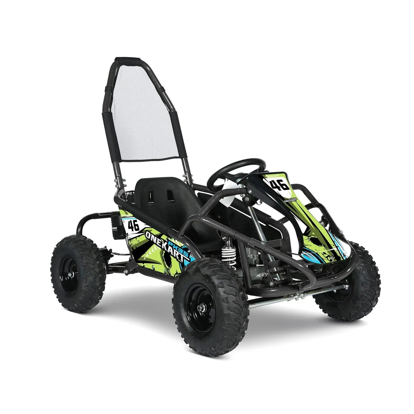 Kids 98cc Petrol Go Kart Buggy 4 Stroke Off Road Tyres OneKart PX3S Ride on
