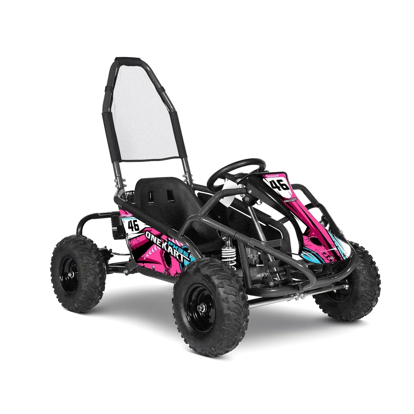 Kids 98cc Petrol Go Kart Buggy 4 Stroke Off Road Tyres OneKart PX3S Ride on
